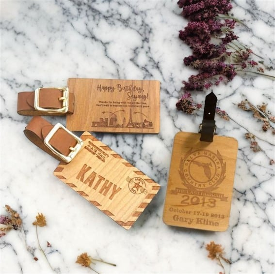 Wooden Luggage Tag D..
